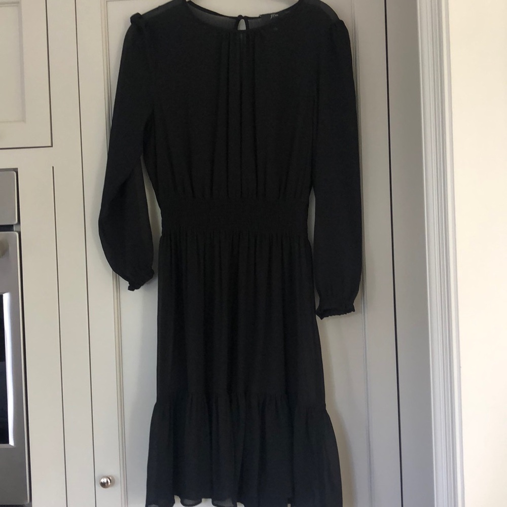 JCREW black silk dress worn once